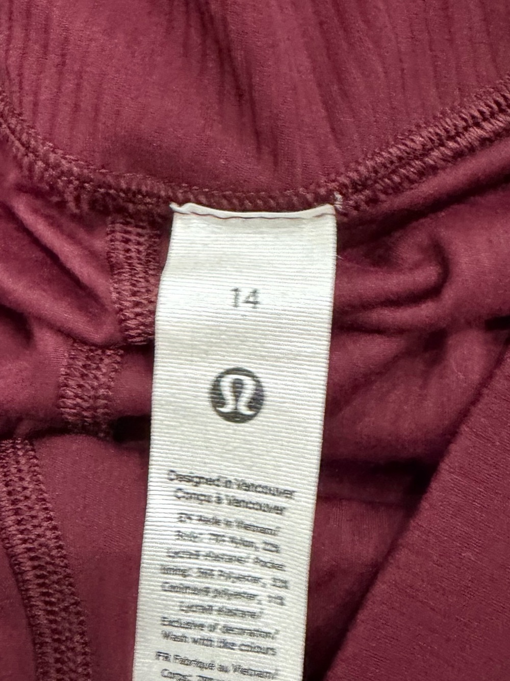 Lululemon Align Ribbed - Maroon  Cherry - Picture 6 of 9